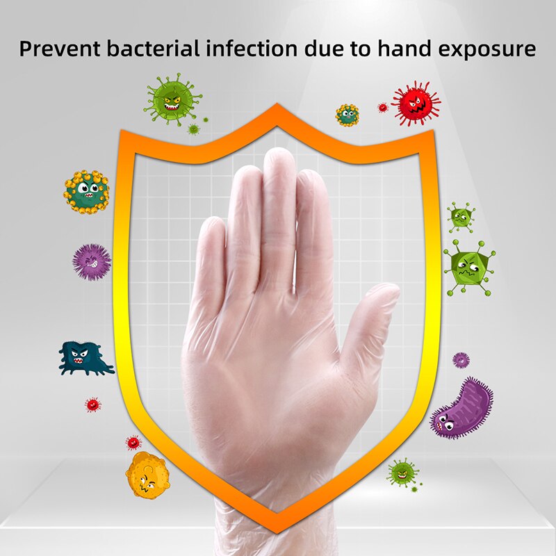 Di Vendita calda Usa E Getta Guanti in Vinile Xingyu 100 Pz/lotto Impermeabile Allergia Libera di Lavoro Usa E Getta Guanti Di Sicurezza in PVC Guanti di Grado Alimentare