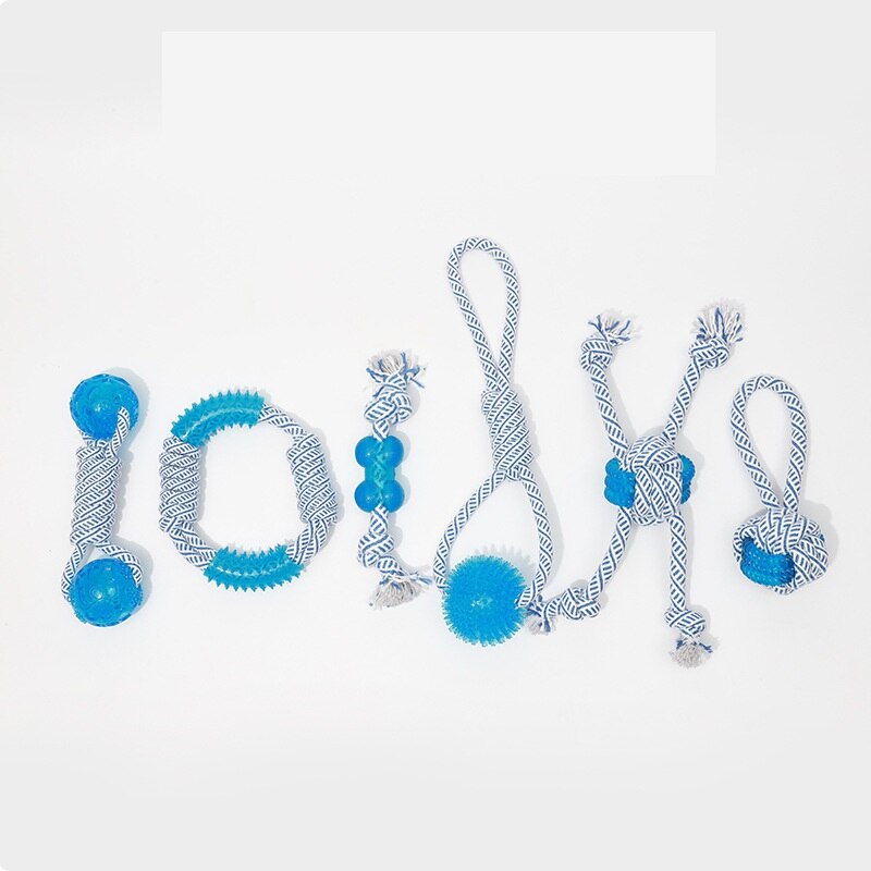 Juguetes Para morder para perros, juguetes con nudo de cuerda para cachorros, limpieza de dientes, entrenamiento interactivo, suministros duraderos para perros