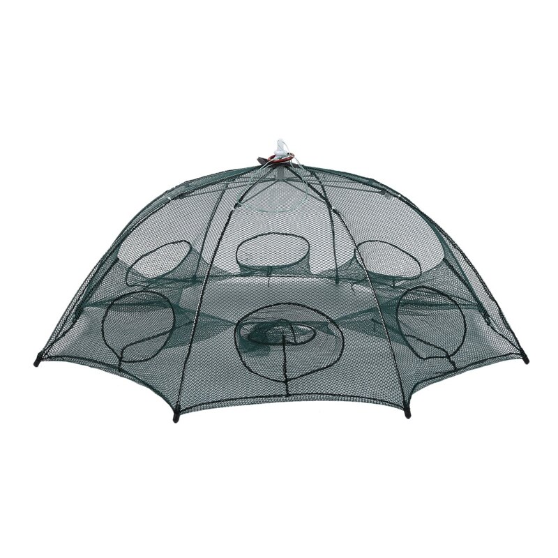 2x Foldable 8 Sides 8 Holes/16 Holes Automatic Fishing Net Landing Net Trap Cast Dip Cage Fish Shrimp Trap Fish Net