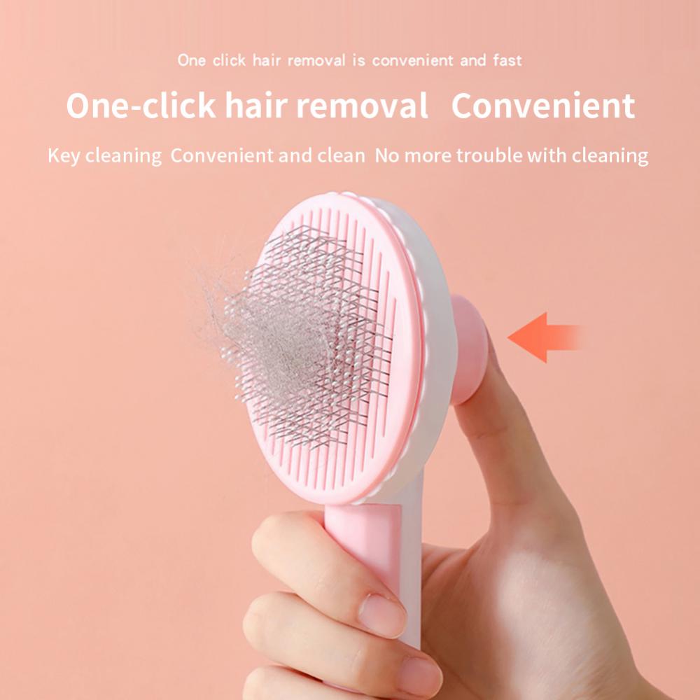 Zelfreinigende Huisdier Ontharing Kam Kat Borstel Hond Haar Kam Voor Kat Hond Grooming Haar Cleaner Brush Dierbenodigdheden kat Accessoires