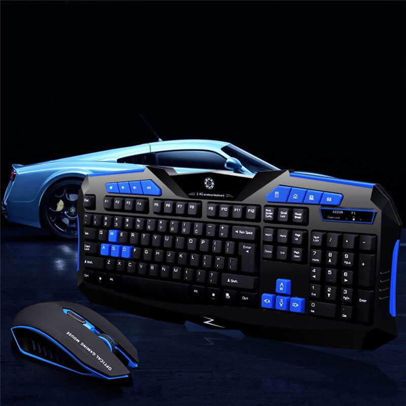 2,4G kabellos Spielen Tastatur Maus einstellen Tastatur dauerhaft USB Tastaturen 2400DPI Mäbenutzen Combos Mit usb-empfänger Für PC Laptop