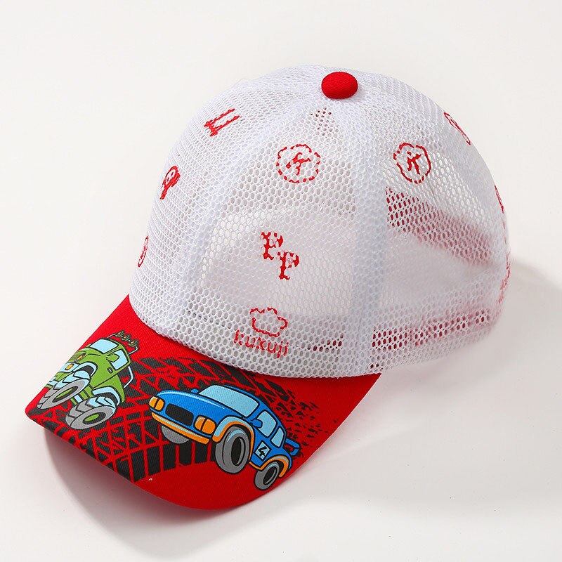 Casquette de Baseball pour bébé garçon et fille, chapeau de plage en plein air, respirant, pour printemps et été: red