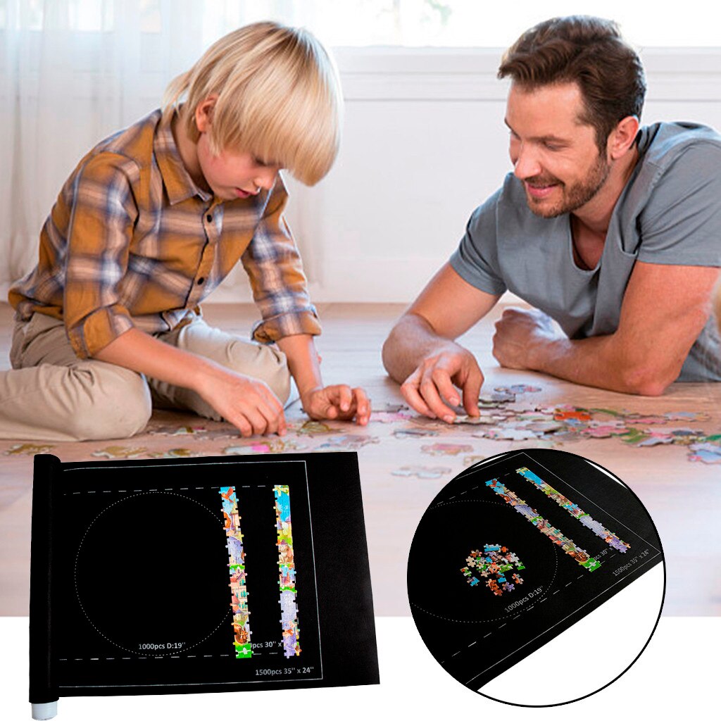 1Pc Jigsaw Puzzle Storage Mat Roll Up Puzzle Roll Felt For Up To 1500pcs Puzzle Travel Storage Bag Accessories