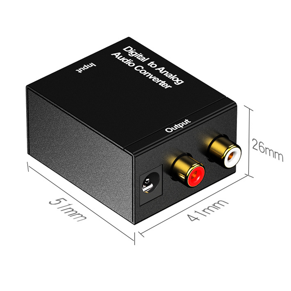 Digital Optical Toslink SPDIF Coaxial Decoder to Analog Dual-chip Stereo Audio Signal Converter Adapter Sound Amplifier