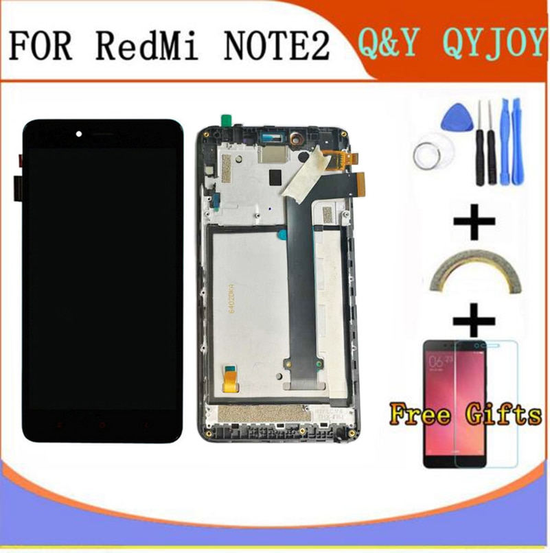 LCD Display+Digitizer Touch Screen Assembly For Xiaomi Redmi Note 2 Hongmi Note2 Cellphone With Frame