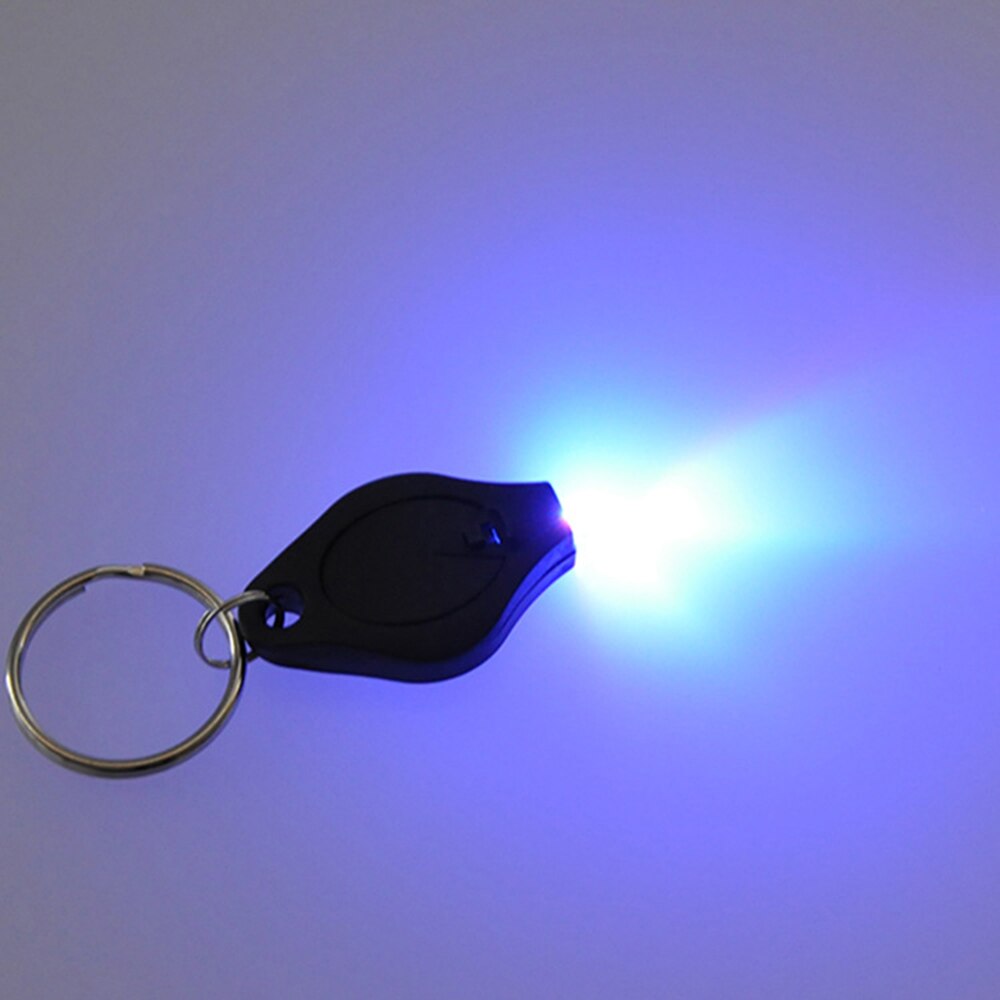 1 st mini led nyckelring ficklampa ultra ljus led nyckelring liten bärbar nyckel r-ing uv ljus fackla med krok för promenader camping