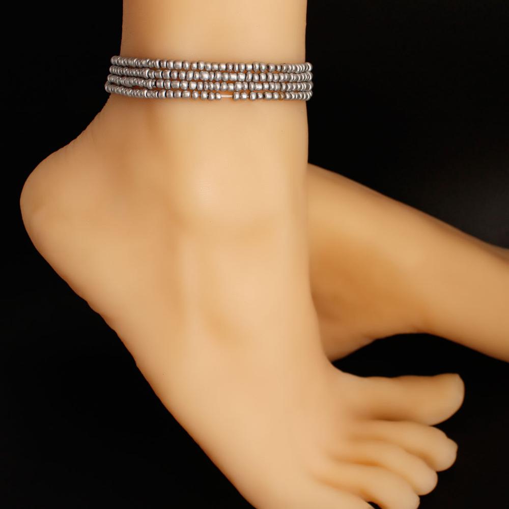 1 piezas estilo bohemio Multi Color cintura elástica vientre cuentas cuerpo cadenas pulsera tobilleras para cuerpo playa verano Boho joyería