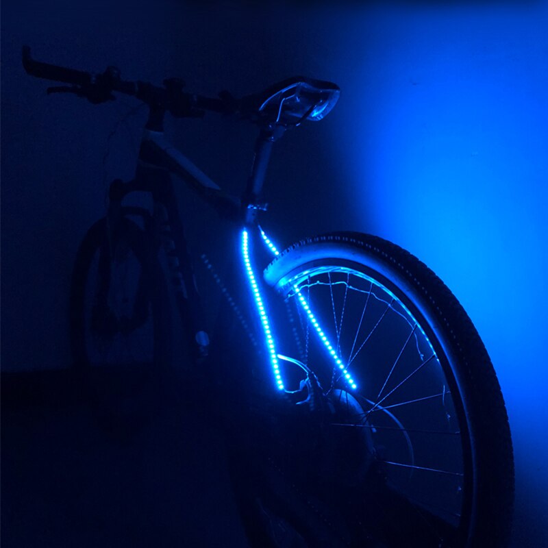Luz trasera decorativa para bicicleta de 70 LED, resistente al agua, tira de luces para ciclismo, luz intermitente de advertencia de seguridad, accesorios para bicicleta: YELLOW