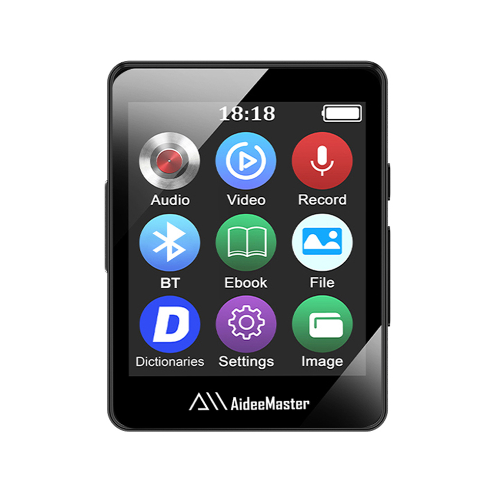 AideeMaster Portable BT MP3 Player Wireless Mini Digital HiFi Lossless Sound Music Players Small Black Walkman Audio Player: Default Title