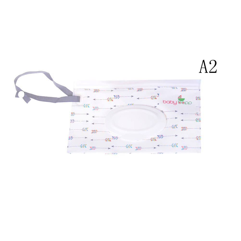 Clutch en gemakkelijk mee te nemen doekjeshouder met drukknoopsluiting doekjes draagtas vochtige doekjes tas clamshell cosmetische etui: A2