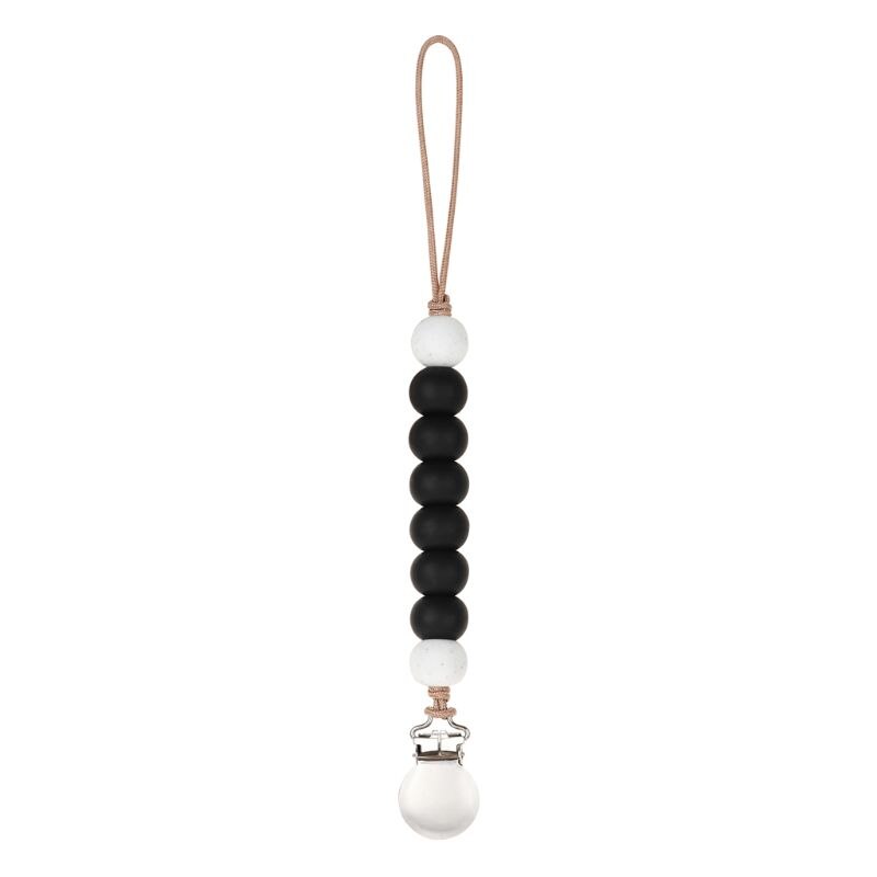 OOTDTY Clips factices bébé garçons filles sucette chaîne Silicone dentition soulagement jouets perles apaisie porte-sucette Clips bébé douche: 63