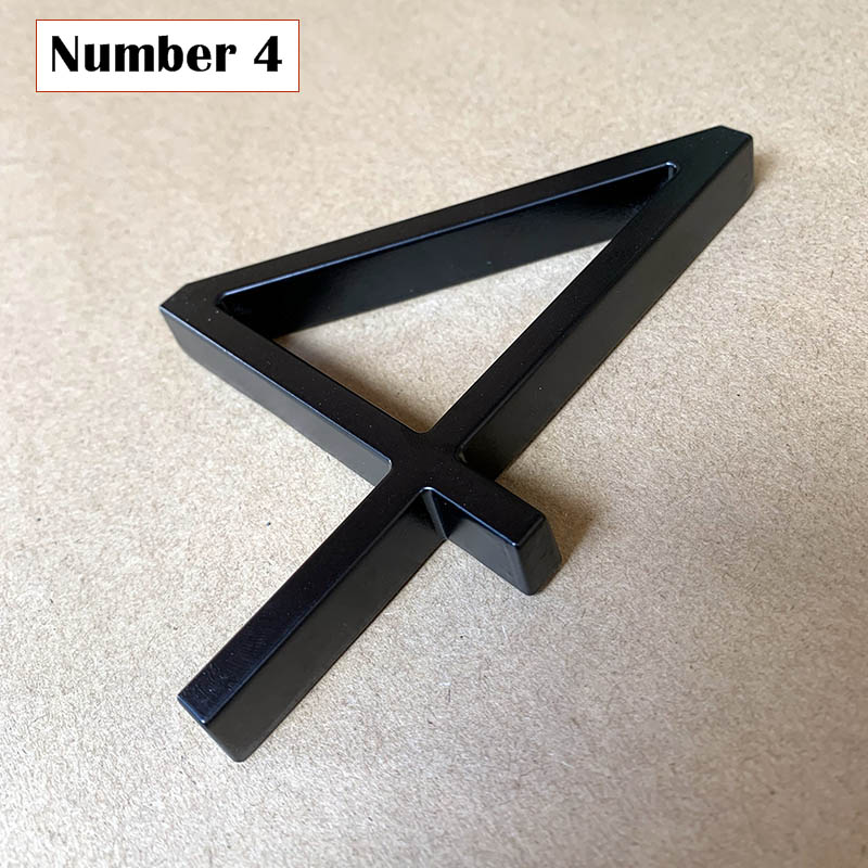 5 inches House Numbers Letters Outdoor Street Address Sign Plates Floating Metal Door Number Doorplates Modern Mailbox Signs 0-9: Ivory