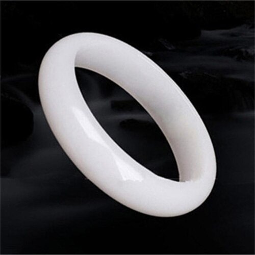 Véritable naturel blanc Jade Bracelet Bracelet breloque bijoux accessoires de sculpté à la main chanceux amulette pour les femmes ses hommes