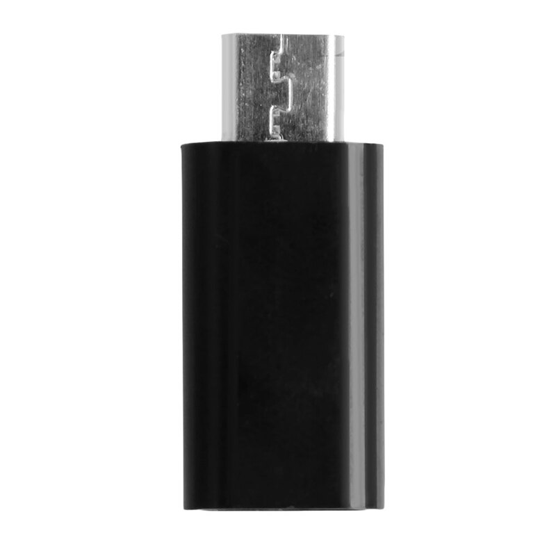 Micro USB 2.0 5Pin Mannelijke Jack naar USB 3.1 Type C Vrouwelijke Connector Data Adapter: Black