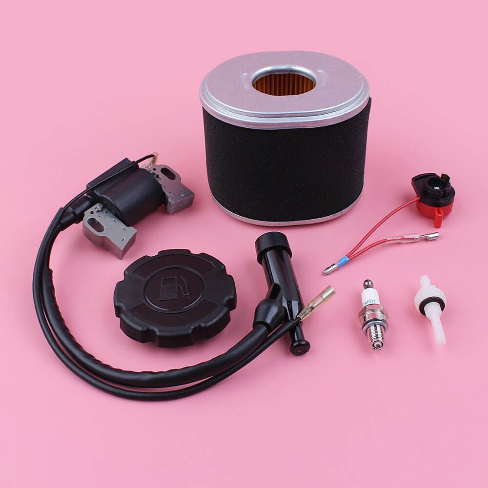 Bobine Air Fuel Filter Tank Cap Stop Schakelaar Bougie Kit Voor Honda GX390 13HP GX340 11HP Gx 390 340 Grasmaaier Deel