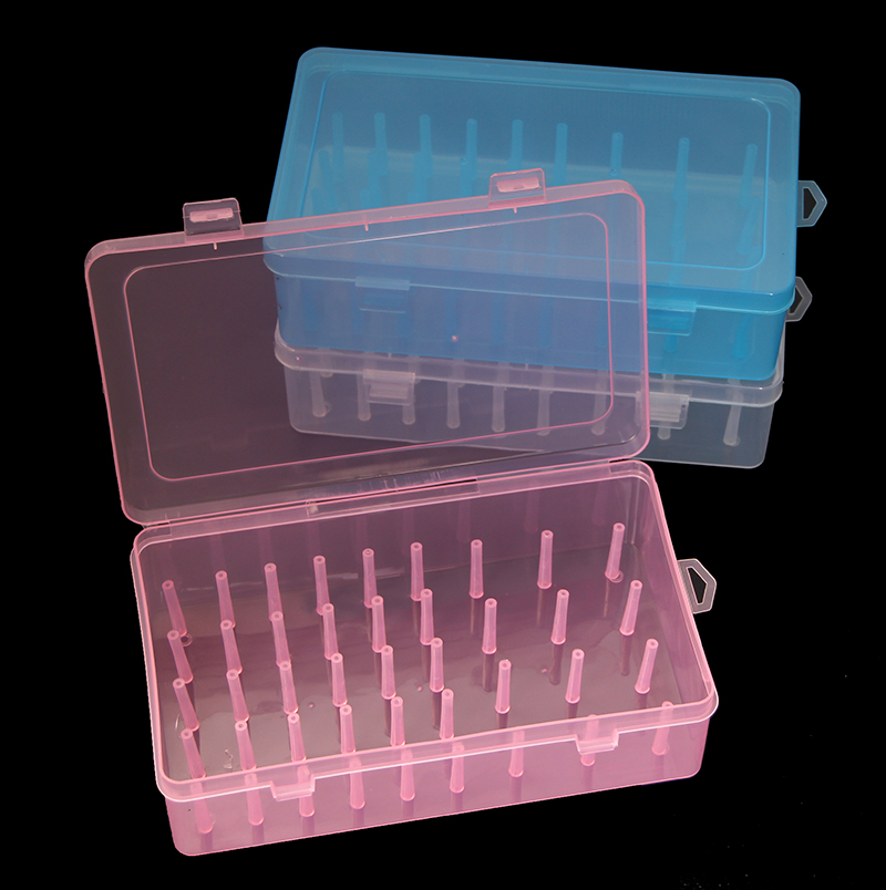 Empty Sew Threads Box Transparent Needle Wire Storage Organizer Containers Sewing Yarn Spools Storage Case Empty Sew Threads Box