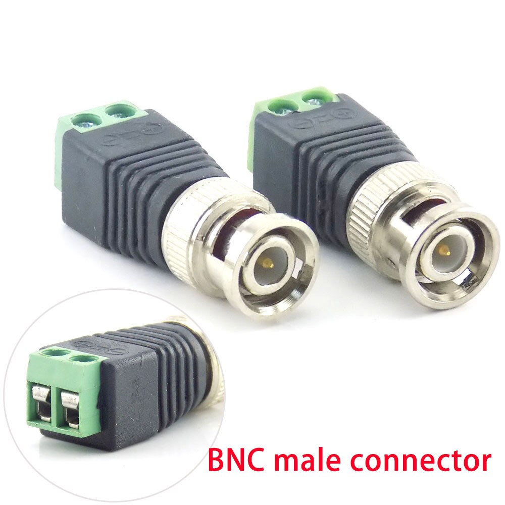 5pcs 12V BNC DC male female plug adapter power supply Connector 5.5X2.1MM Connectors Coax Cat5 for Led Strip Lights CCTV Camera: 5pcs BNC Male