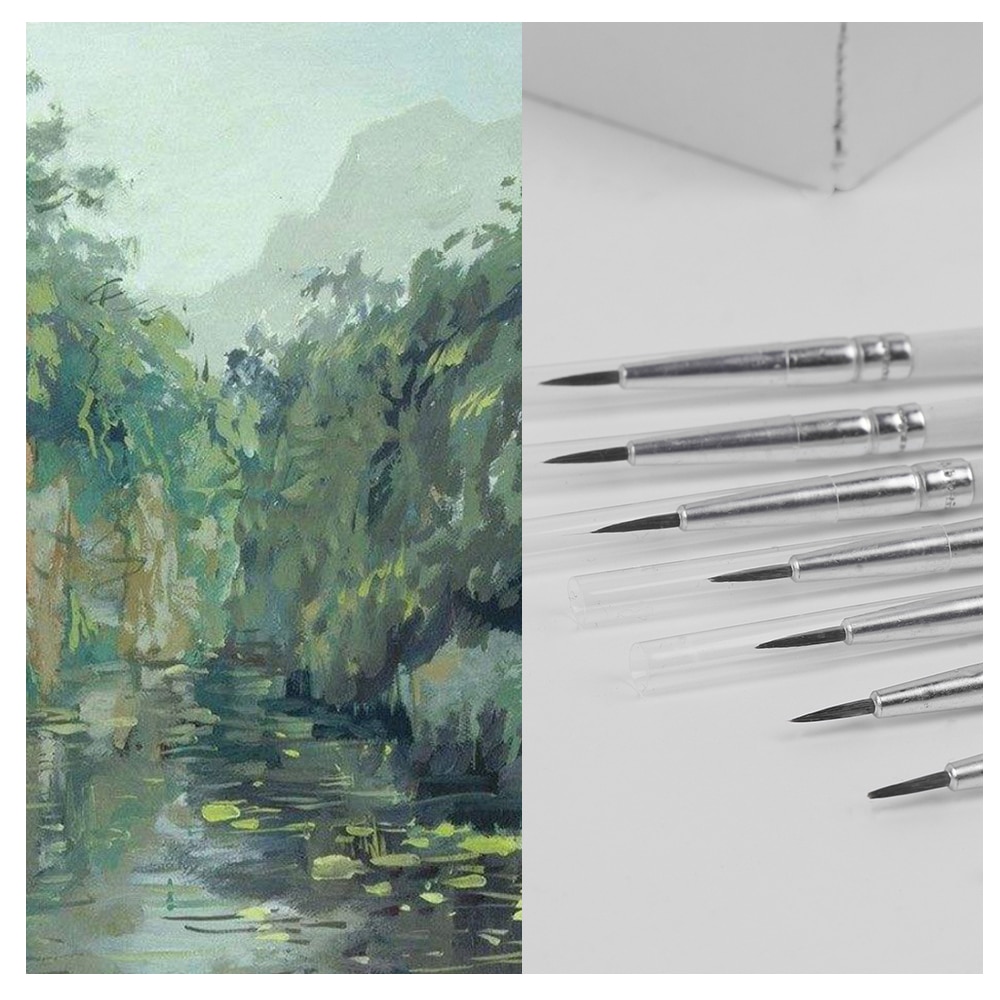 Juego de 10 unids/set de punta de fibra de nailon, pluma de dibujo de línea de pelo, pincel de pintura para artista, bolígrafo de gancho fino, suministros de arte