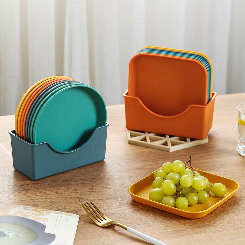 6 Inch Huishoudelijke Diner Platen Macron Servies Gerechten Eenvoudige Snoep Snacks Plaat Voor Voedsel Taart Lade Keuken Benodigdheden Accessoires