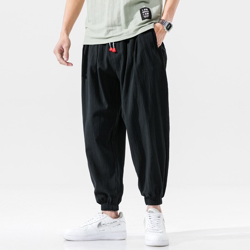 Japońskie Kimono dorywczo spodnie luźne spodnie Harajuku japonia mężczyźni tradycyjne haftowane azjatyckie ubrania w stylu Yukata Harem kostium: color 1 / L