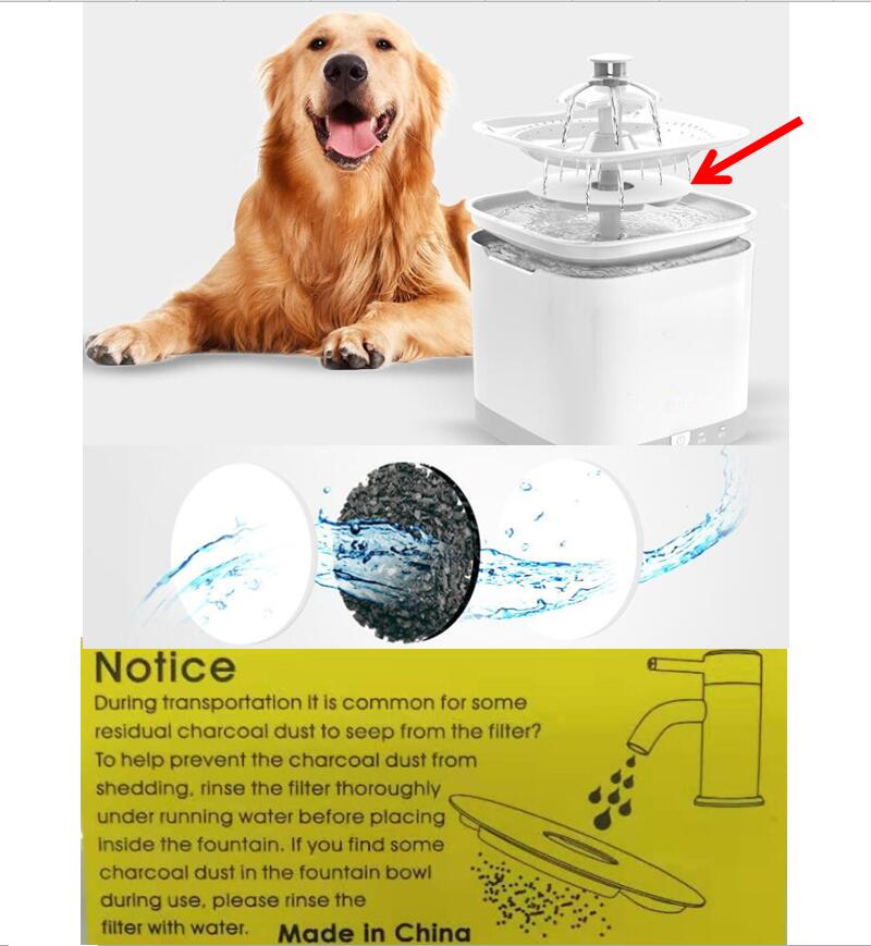 2Pcs/4Pcs/6Pcs Actieve Kool Filters Houtskool Filter Vervanging Voor Fontein Voor Kat Hond Huisdieren drink Water