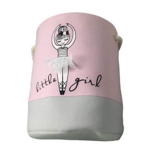 Foldable Laundry Basket Organizer Ballet Girl Bowknot Print Clothes Toys baskets bag Home Storage Bag Home Storage Organizer: Girl