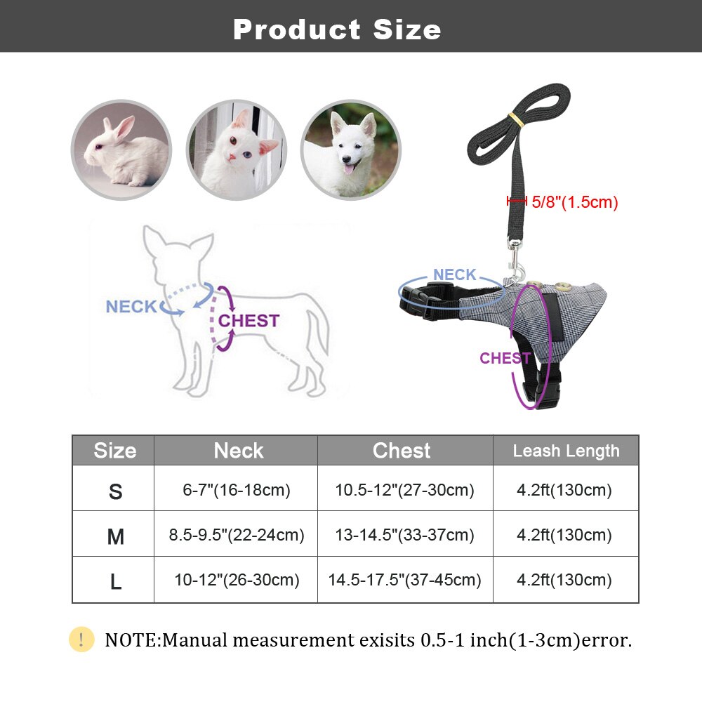 Hamster konijn hondentuig vest kleine dieren hamster accessoires huisdier puppy tuigje lijn set voor fret cavia kitten