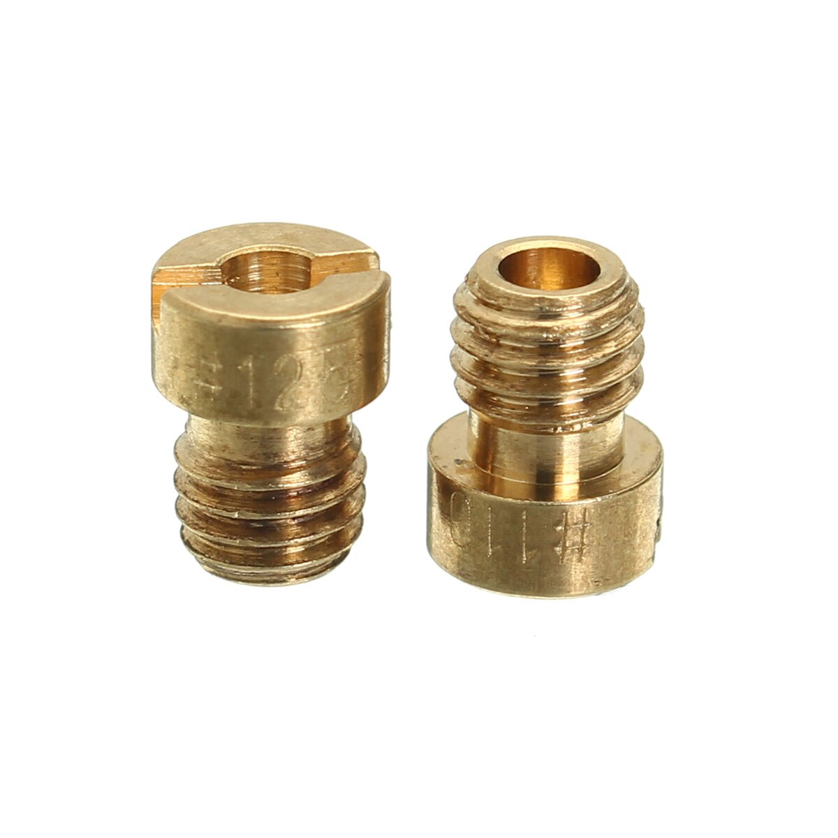 10 inyectores de inyector de combustible de carburador de Jet principal para Keihin-CVK (100 #-140 #)