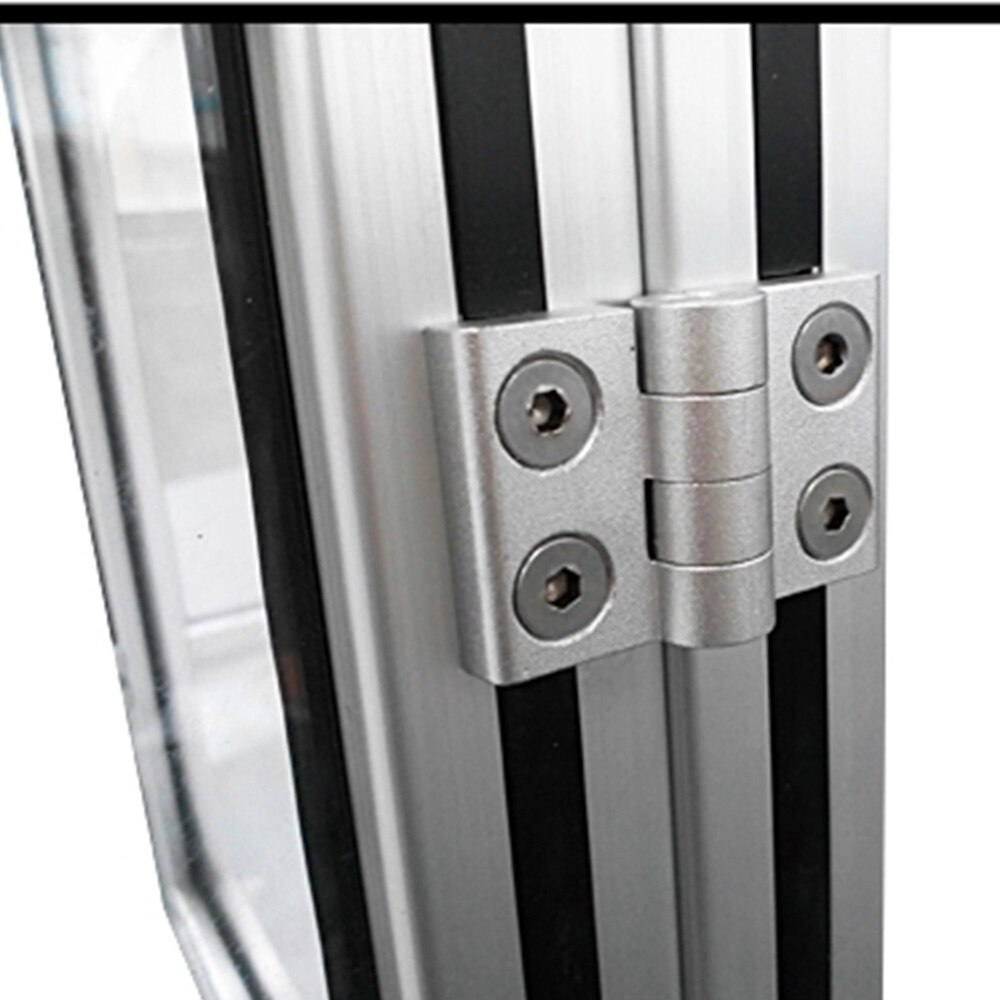 Bisagra metálica de perfil de aluminio, bisagra de aleación de Zinc con tornillos opcionales, 1 unidad, , 3030, 3040, 4040
