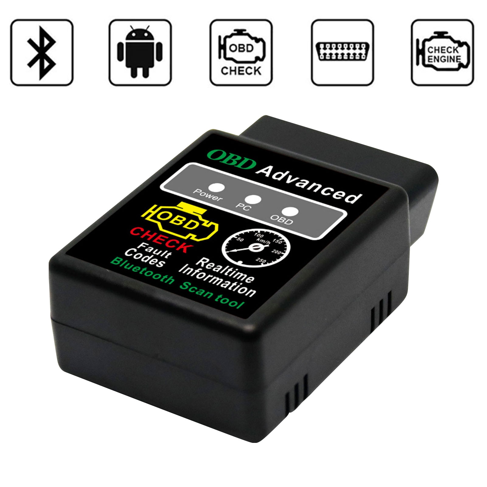 mini ELM327 OBD2 Scanner Bluetooth Car Diagnostic Tool Read Erase Errors Engine System OBDII EOBD Automotive Code Reader