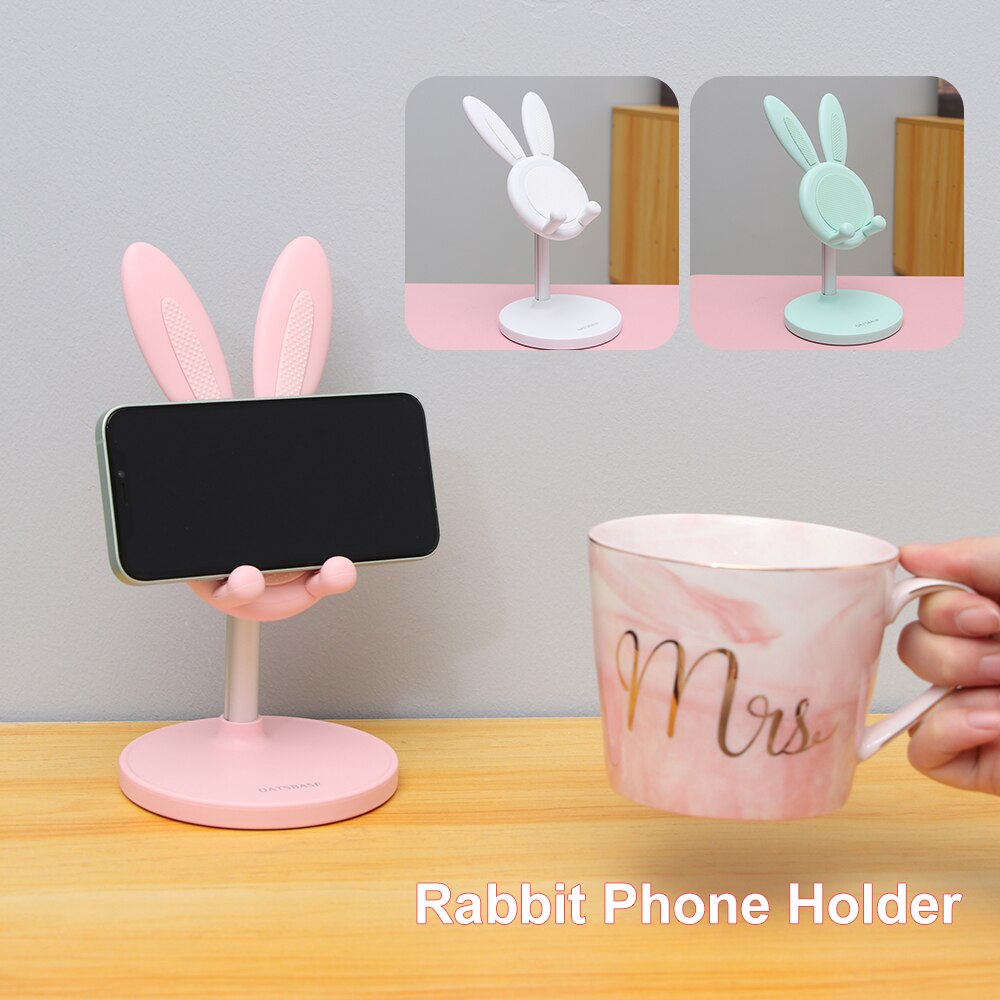 Universal Rabbit Ears Phone Holder Adjustable Aluminum Alloy Tablet Stand Telescopic Desktop Rack Mobile Phone Accessories