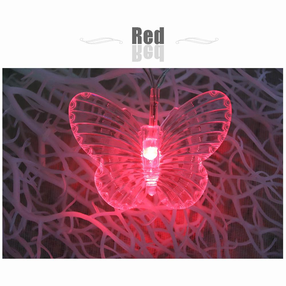 5m 20 led lichtsnoer tuinfeest bruiloft verlichting kerst slinger 220v eu stekker guirlande lumineuse iq: Rood