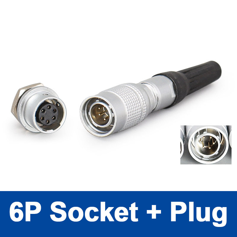 Yc8 mini sirkulære kontakter 8mm 2 pin 3 pin 4 pin 5 pin 6 pin 7 pin sensor kontakt: 6 pin