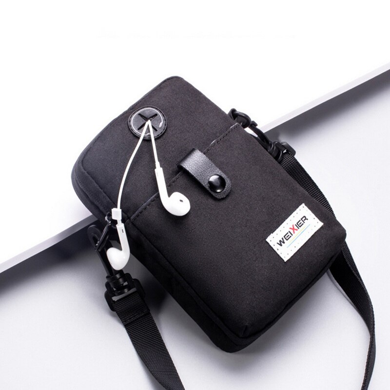 Mannen Casual Outdoor Crossbody Schouder Mobiele Telefoon Zak Reizen Multifunctionele Portemonnee Mode Telefoon Borst Zakken