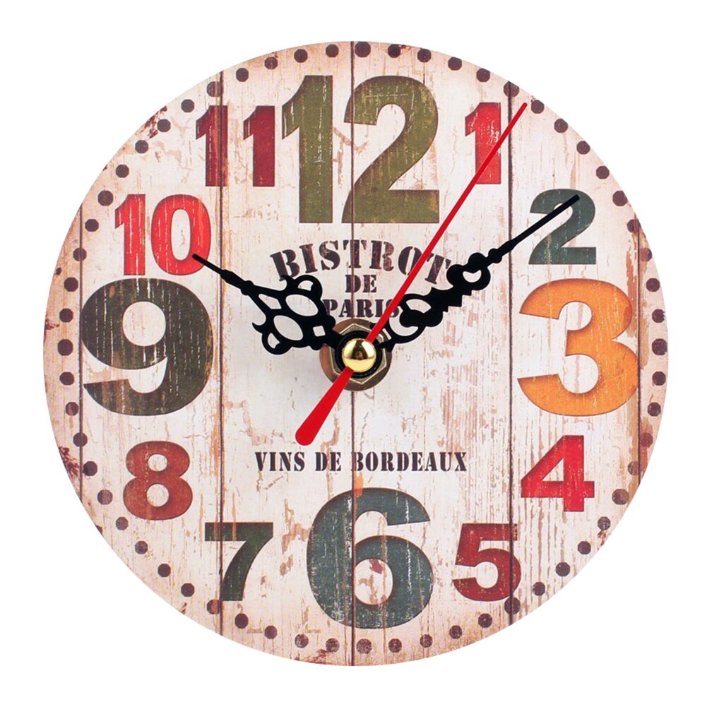 1pc årgang treveggklokke stor shabby elegant rustikk kjøkken hjem antikk stil: 3a