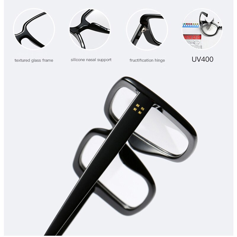 Naisten silmälasien kehys neliömäiset lasit läpinäkyvät optiikka naiselliset lasit ylisuuret naisten silmälasien kehys