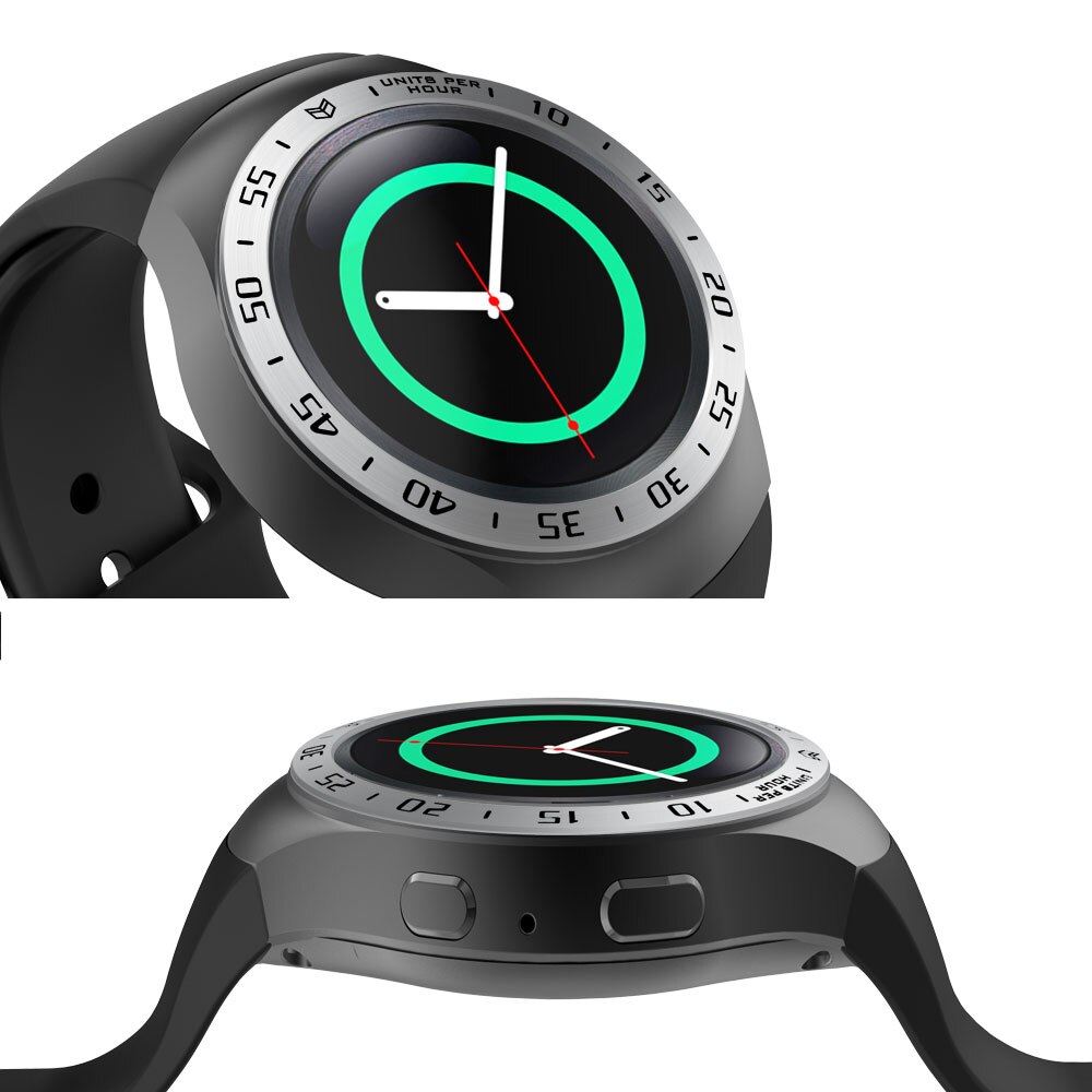 Samsung galaxy watch 42mm/s2 sm-r720 kehys rengas tarvikkeet kansi naarmuuntumista estävä ruostumattomasta teräksestä suojakehä: Hopea