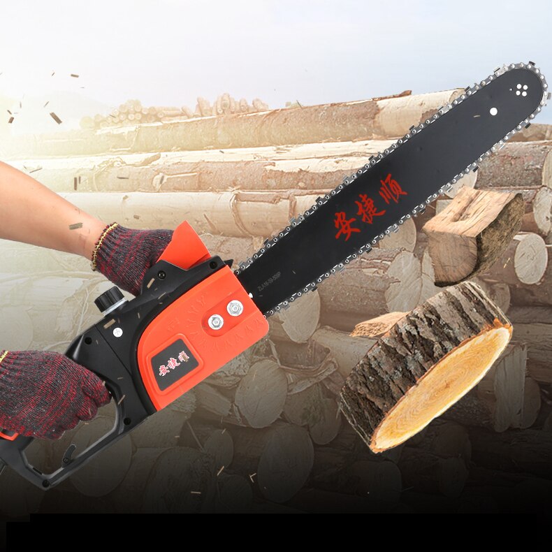 Chainsaw logging saw household electric chain saw multifunctional chain saw automatic fuel injection high power woodworking elec