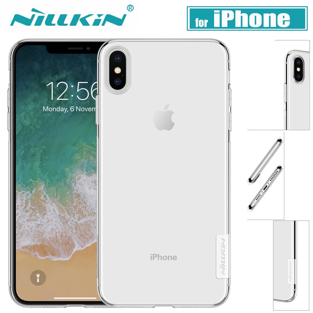 for iPhone X XR XS Max Case Nillkin TPU 0.6mm Ultra thin Phone Case Silicone Cover for iPhone 8 7 6 6s Plus 5 5S SE Nilkin Case