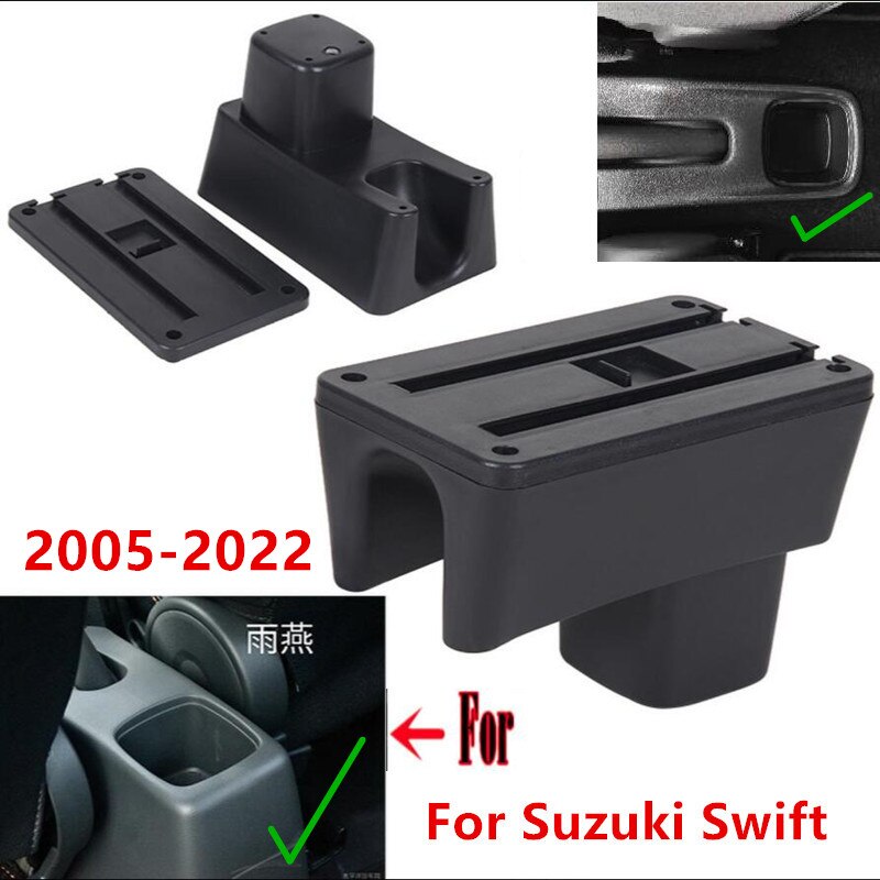 For Suzuki Swift Armrest Box For Suzuki Swift Car Armrest 2005-2022 car accessories interior storage Box Retrofit parts with USB
