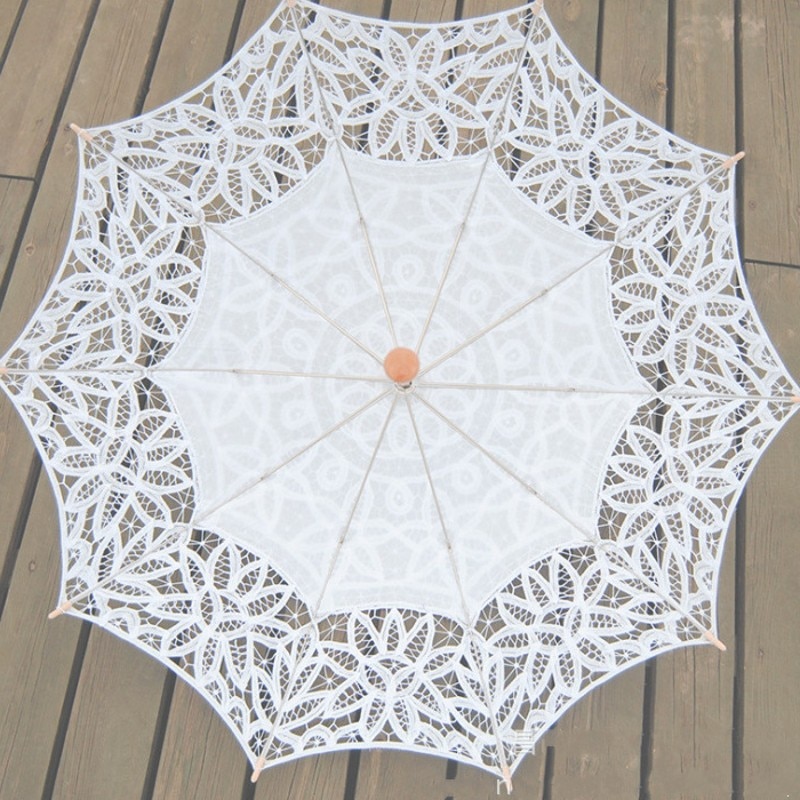 Parapluie victorien, fantastique, en dentelle, pour mariée et mariée