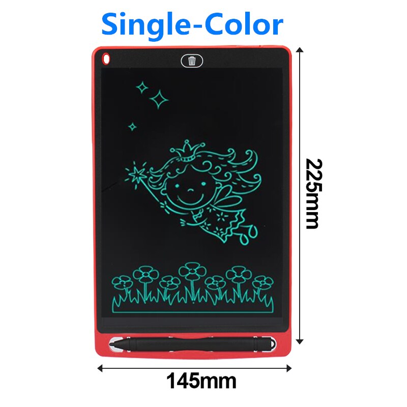 Grafische Tekening Tablet Smart Tekentafel Lcd Schrijven Tablet Elektronica Schrijfbord 12 Inch Schilderij Pad Voor Kinderen Tekenen: 8.5 Red Single Color