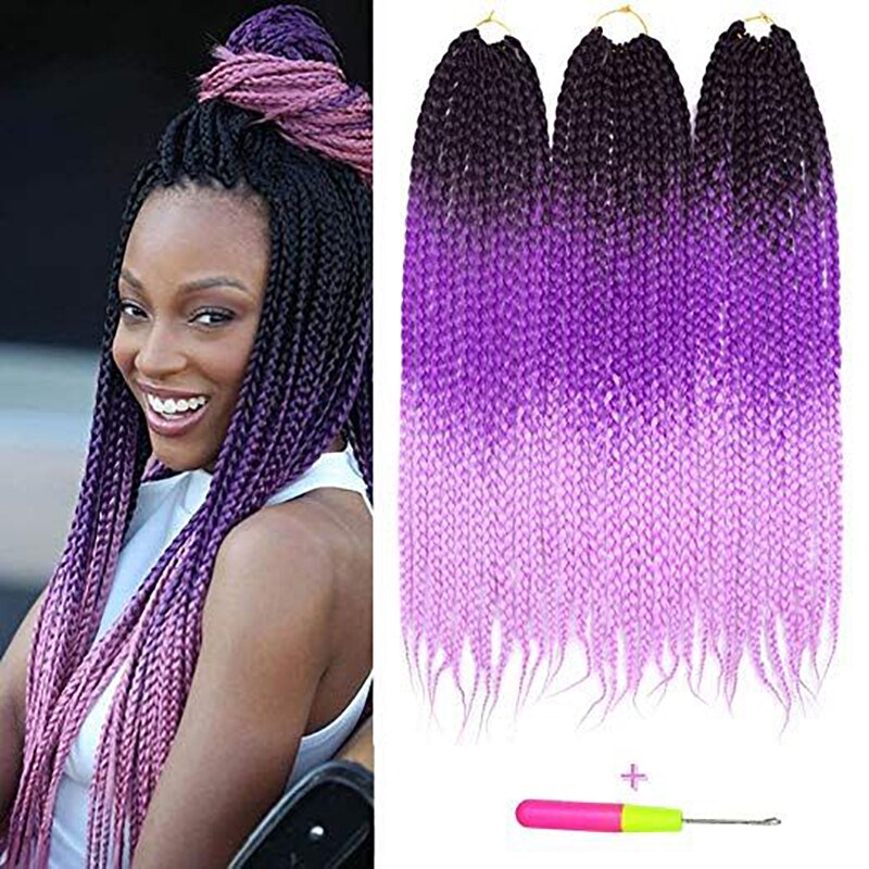 24 strengen/pak senegalese twist haakhaar ombre bruin box braid tissage vezel synthetisch vlechthaar extensions
