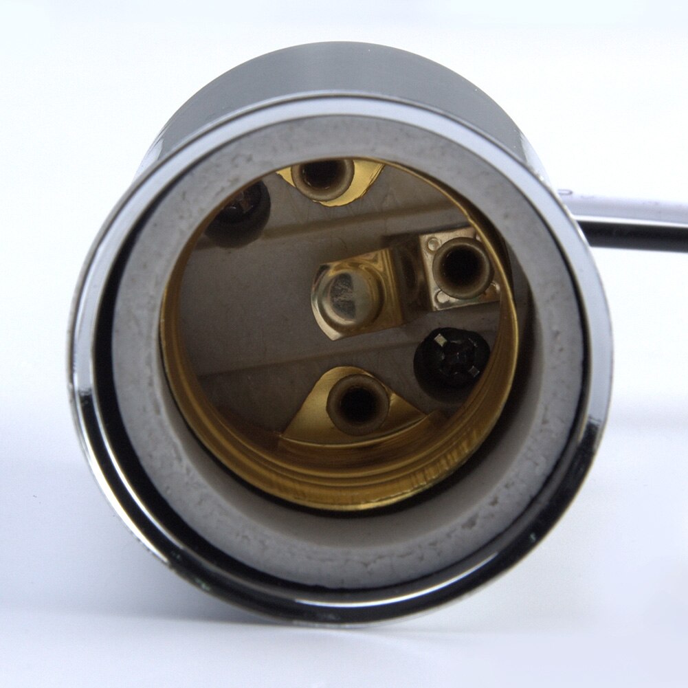 E27 E14 Ceramic Screw Base Round LED Light Bulb Lamp Socket Holder Adapter Light Bulbs Sockets black/white/gold/chrome