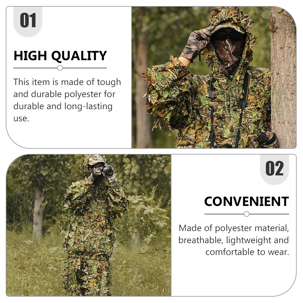 1 Set Lightweight Forest Clothes Camouflage Suit for Outdoor Shooting