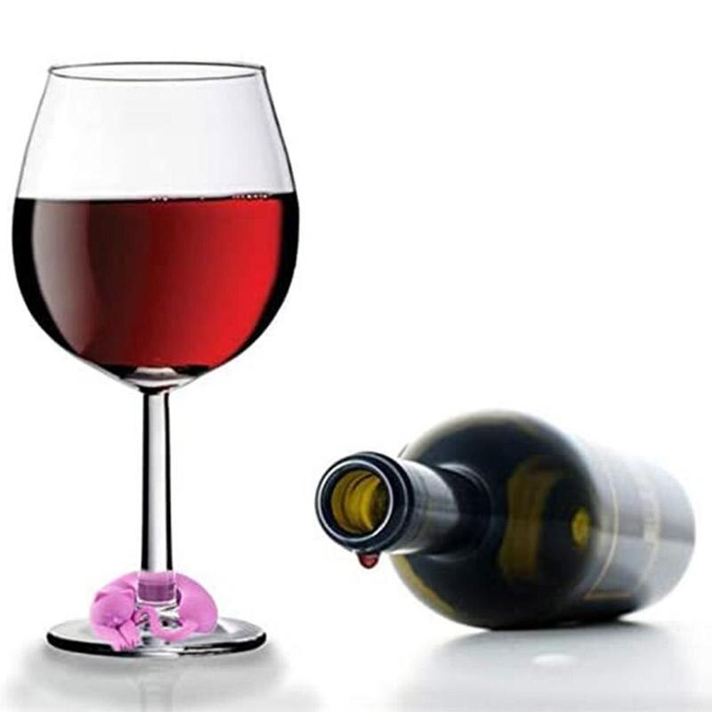 6 unids/set gato marcador para vaso de vino animales de silicona vacaciones DIY Copa etiquetas de decoración suministros forma Sti E3U1