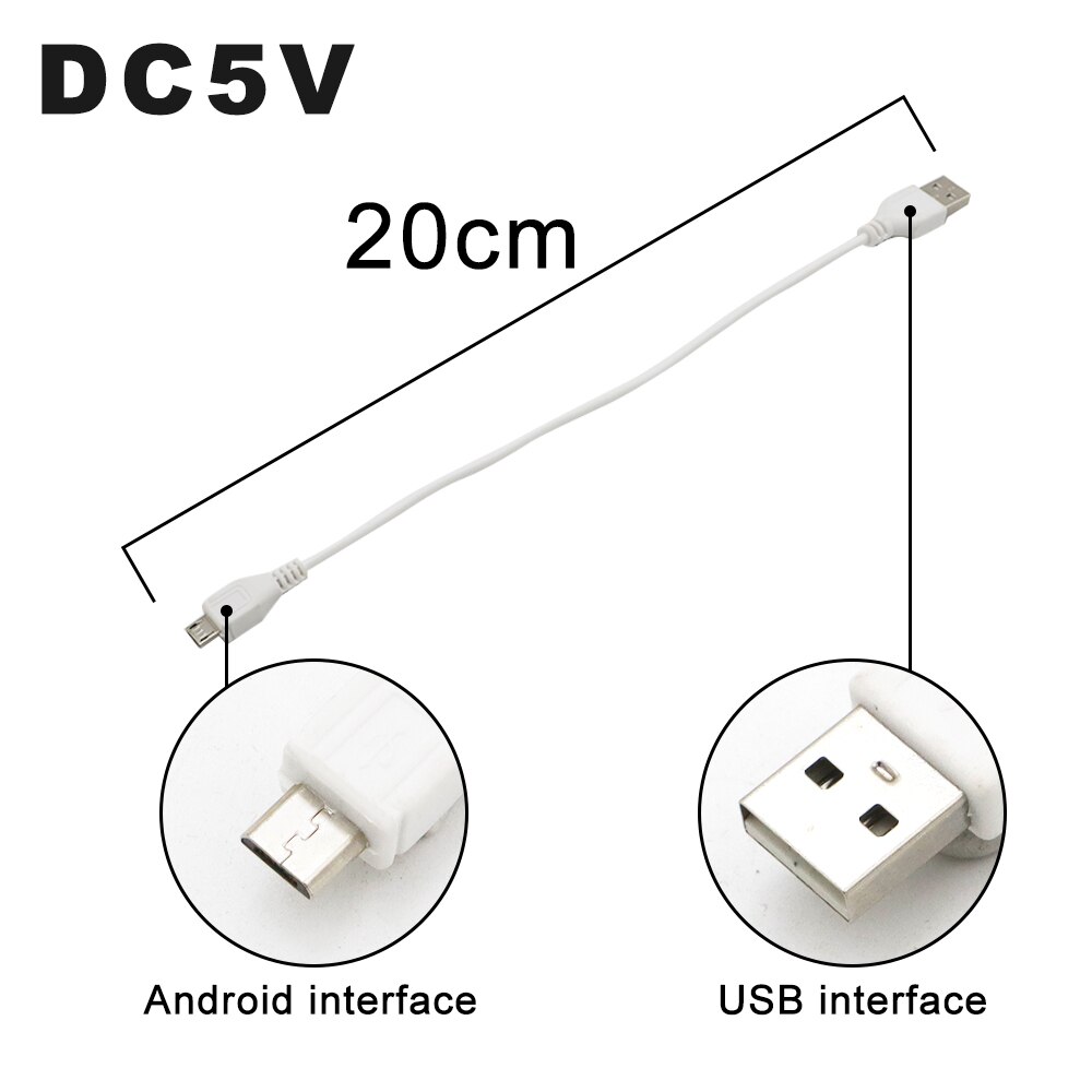 Luz de curado de Gel UV, lámpara de curado ultravioleta, interfaz USB A Android, adaptador para manicura, DC5V