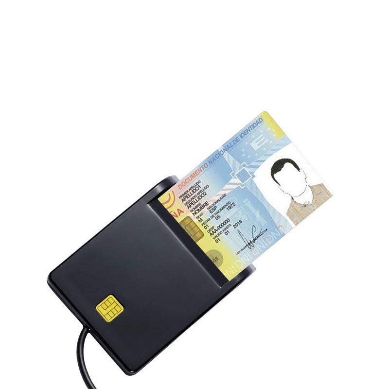 Type C Smart Card Reader Common Access CAC Card Reader for Sim/ATM/IC ID Cards QJY99