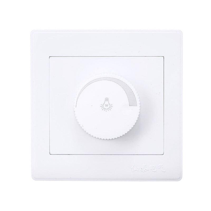 Mayitr 1pc White Waterproof LED Dimmer Double Light Switch Household 220V-250V Adjustable Brightness Controller