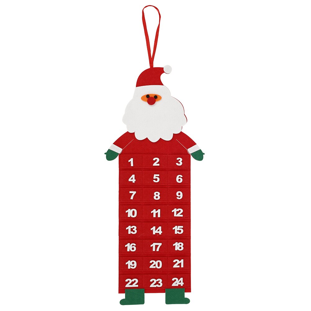 Felt Advent Calendar Hanging Fabric Christmas Tree Advent Calendar with Pockets for Xmas Decorations Child Kids Toys: C